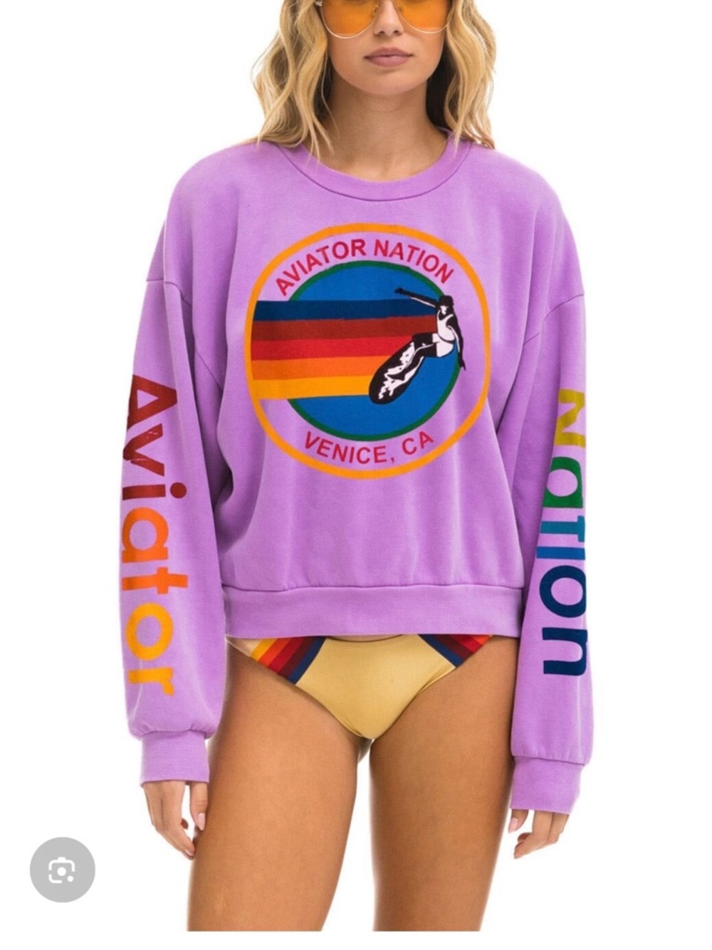 Aviator Nation Logo sweatshirt, like new condition, size large, but fits XL - Picture 7 of 8
